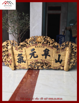 Hoành phi câu đối gỗ mít